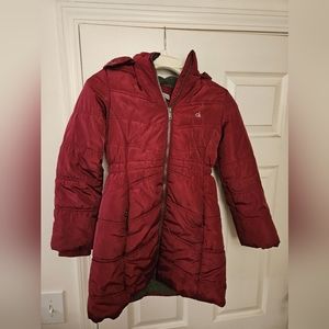 Girls Calvin Klein Hooded Winter Coat